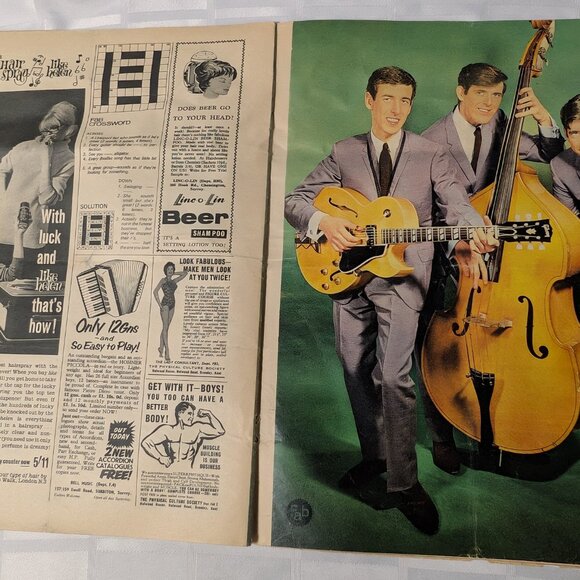 1964 FABULOUS POP STAR MAGAZINE THE BEATLES SHADOWS DAVE CLARK ROLLING STONES - Picture 14 of 16